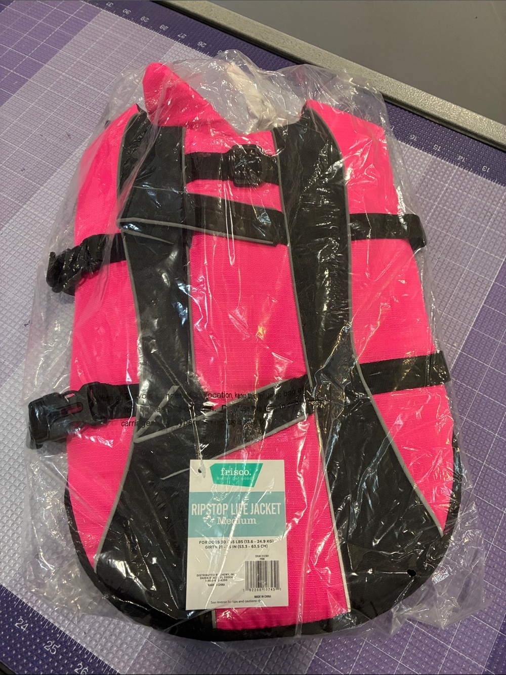 Frisco Ripstop Life Jacket - Hot Pink with Black